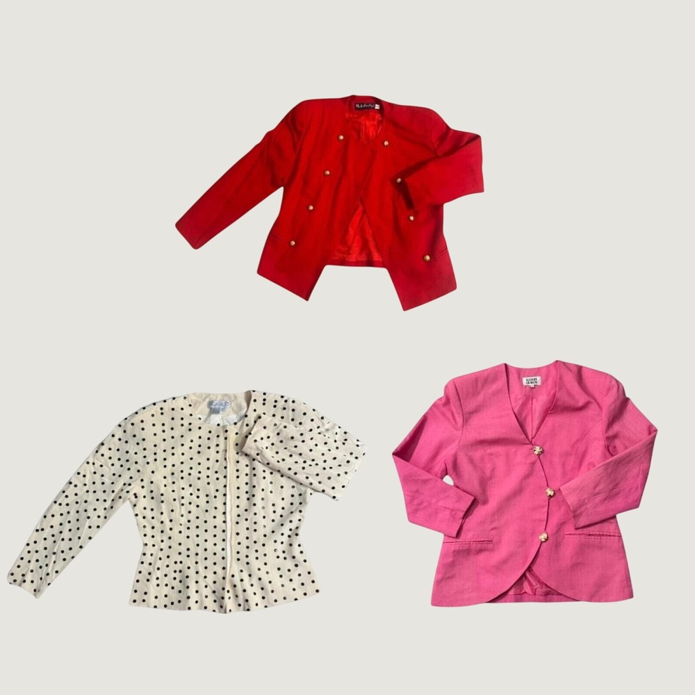 Vintage Women's Blazer Jacket Lot 7 Pc 60s 70s 80s 90s Y2K Reseller Bundle